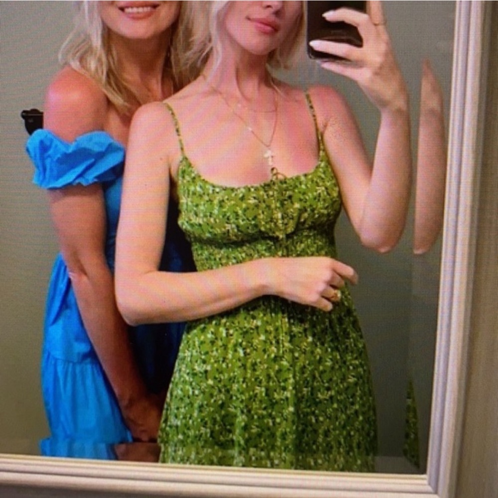 NWOT- Reformation Bran Dress in Samantha green size 2 - Picture 5 of 8